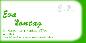 eva montag business card